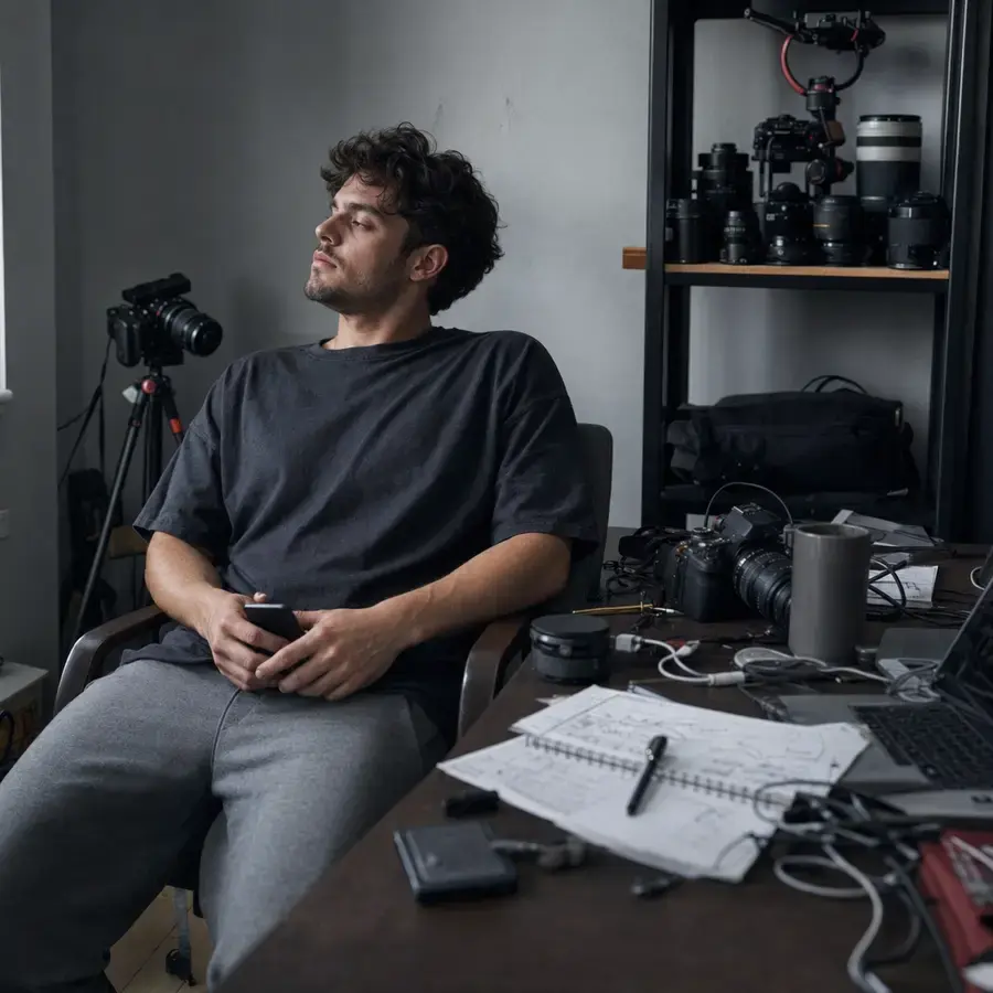 Filmmaker trabalhando sem um sistema organizado